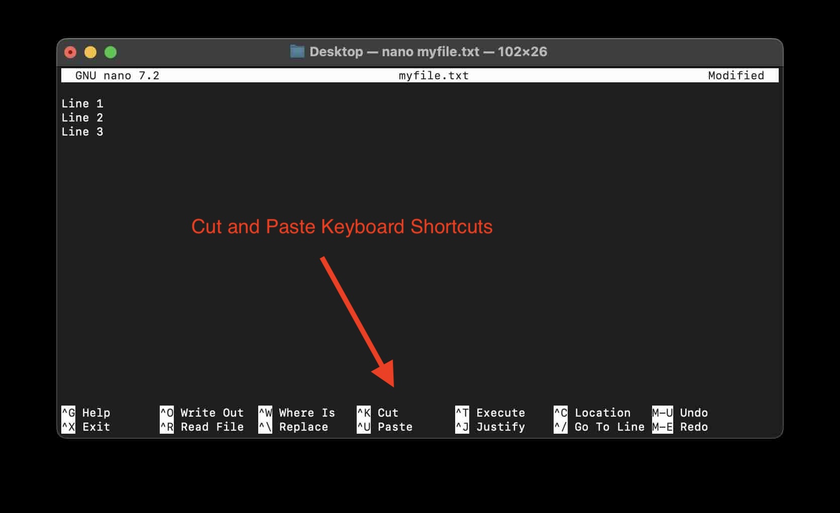 How to Perform Cut/Paste Operations in Nano Editor